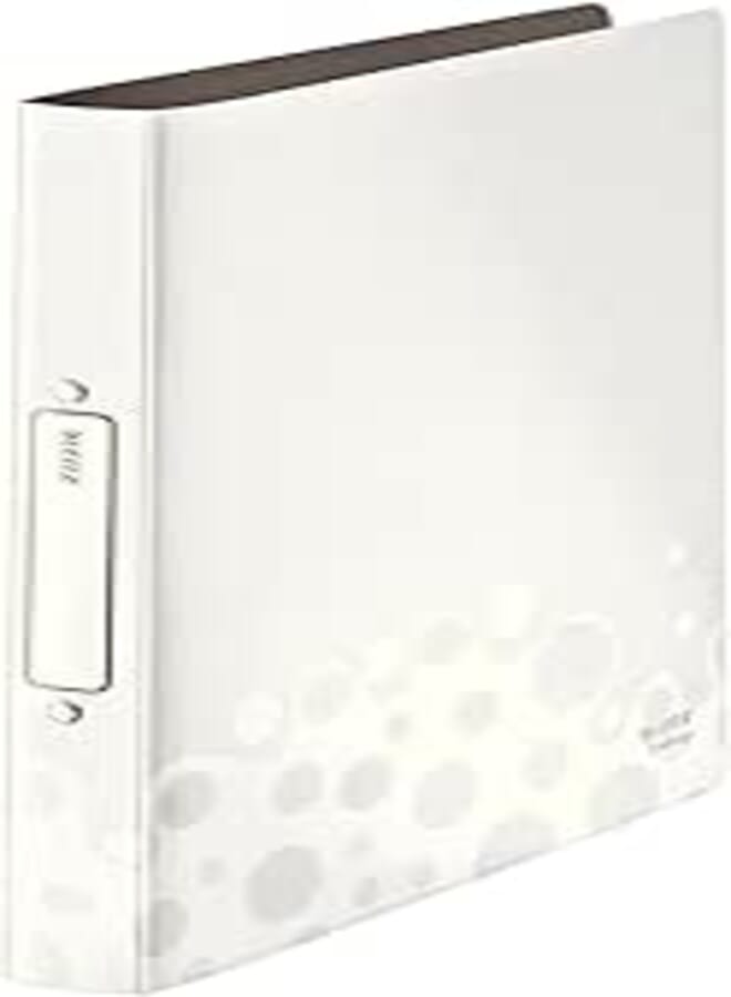 Leitz retro chic a4 25 mm. ring binder - white